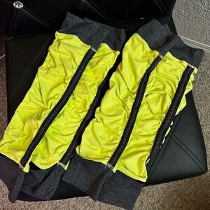 Lululemon Athletica Neon Yellow and Gray Leg Warmers - 2 pairs